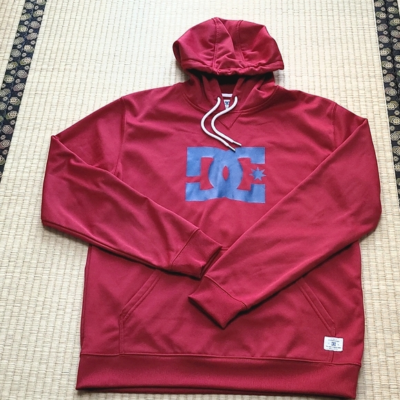 DC star pullover hoodie in red Size L - Picture 3 of 11